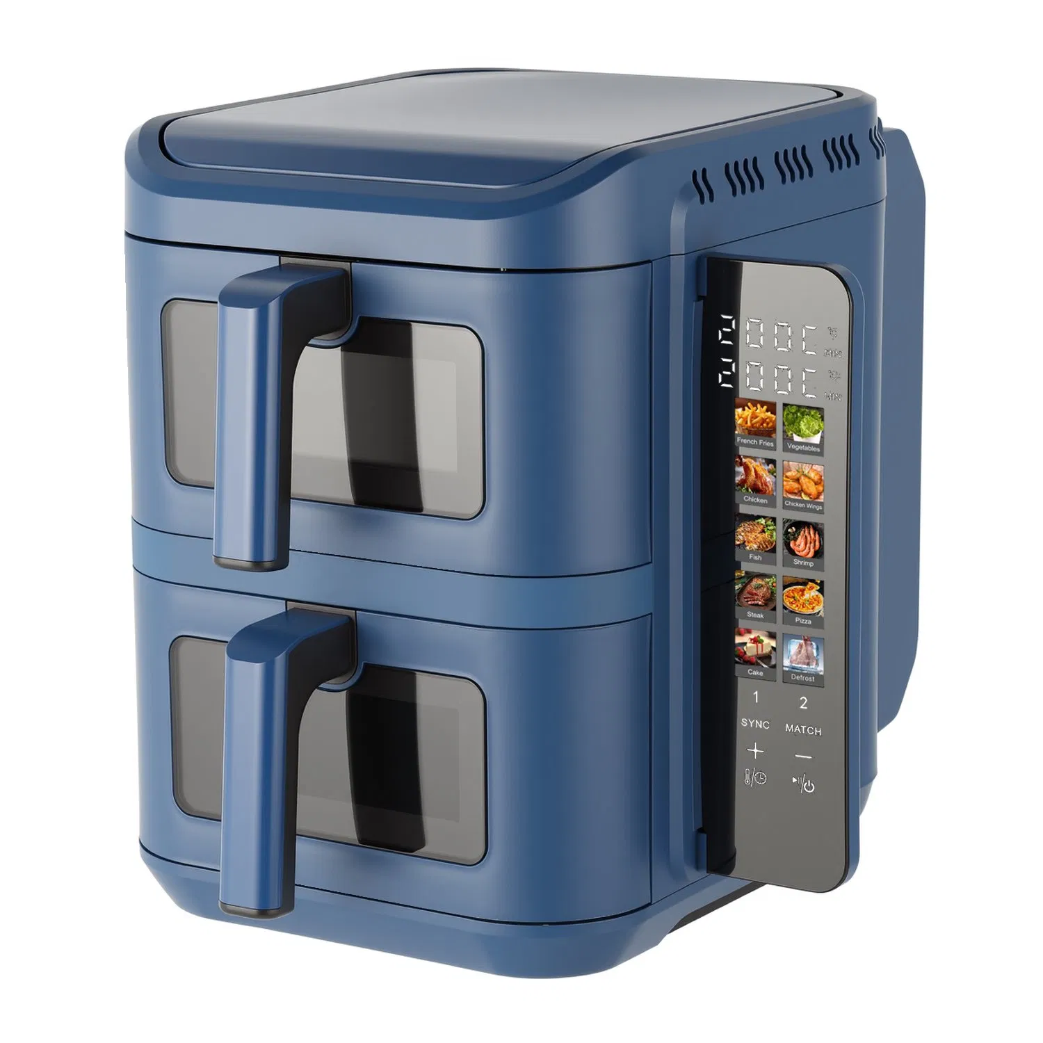 Household Air Fryer with 11L Visible Window Foldable Screen Air Fryer