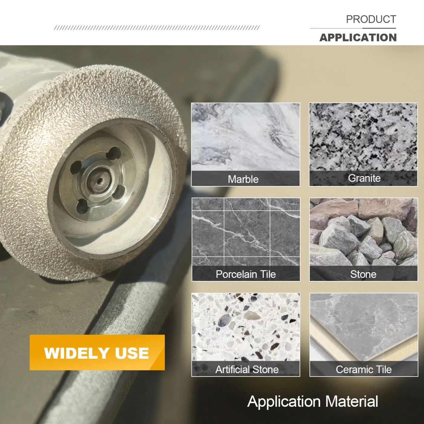 Diamond Edge Round Grinding Wheel Round Abrasive Diamond Grinding Wheel