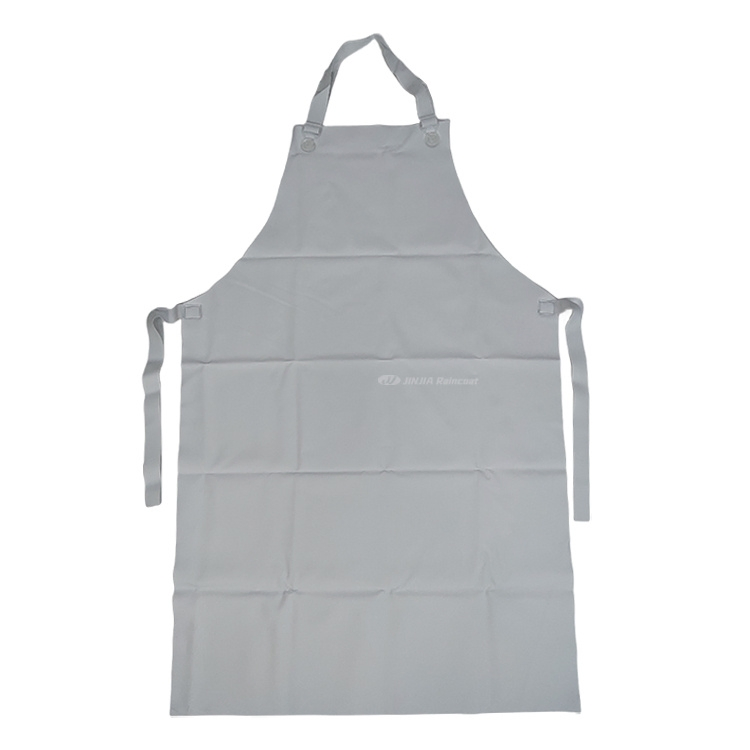Custom Made Heavy Duty Butcher Abattoir Waterproof White PVC Polyester Apron PVC