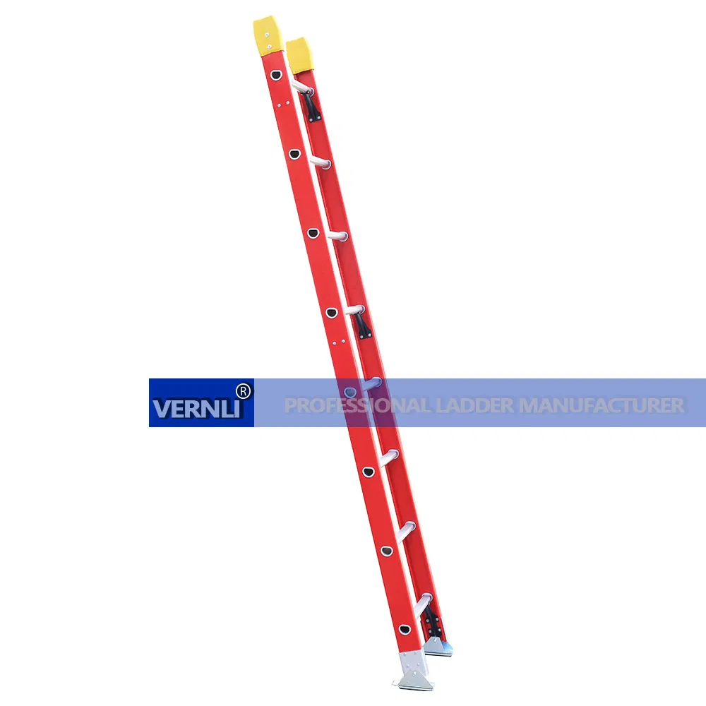 Best Seller for The U. S Markets Heavy Duty 2.4m-6m Fiberglass D-Rung Straight Ladder.