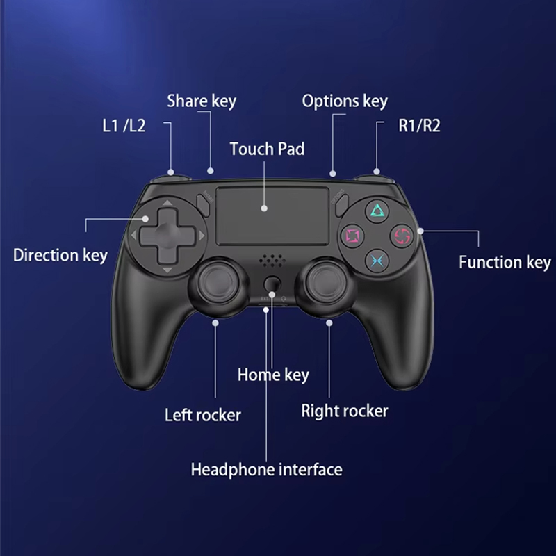 New Customized Gamepad Wireless Bt Joysticks Game Controllers for P4 PC