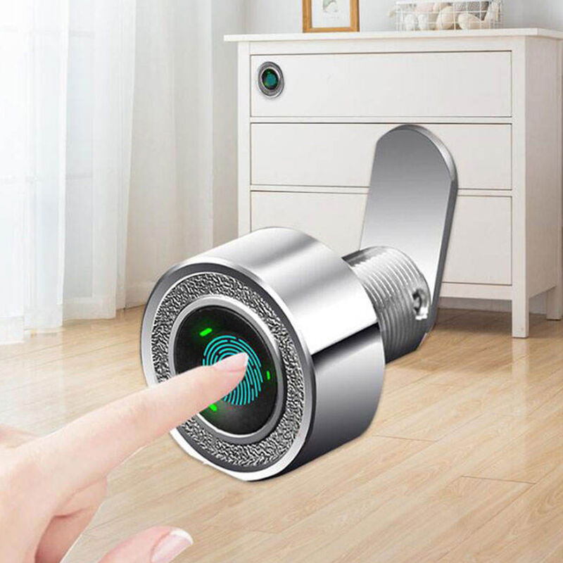 Fingerprint Lock Waterproof Cylinder Lock Door Cabinet Mailbox Drawer Cabinet Locker Security Furniture with Key Lock