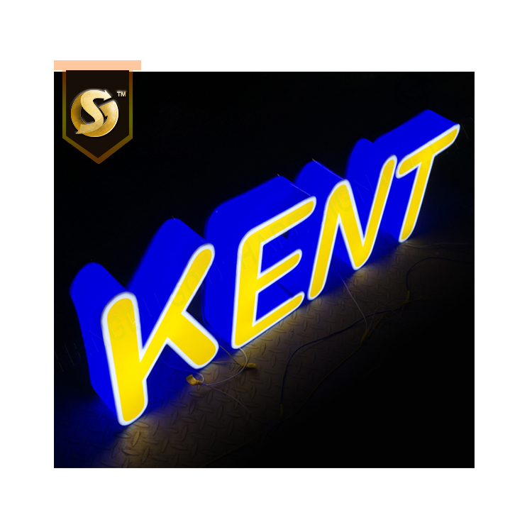 Custom Glowing Acrylic Wall Letters Sign Backlit Channel Letter Sign