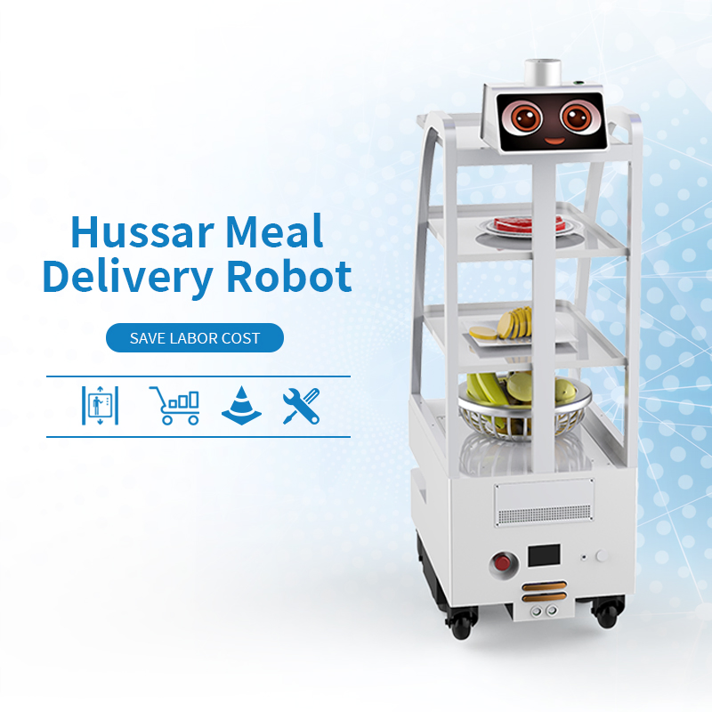 Best Seller Shenzhen Autonomous Intelligent Food/Medicine/Dish/Document/Meal Delivery Robot for Restaurant/Hospital