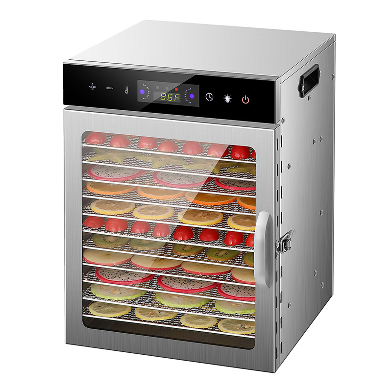 Stainless Steel Food Dehydrator 10 Tray Electric Meat Fruit Dryer Machine