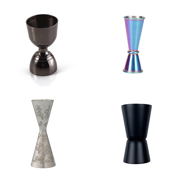 Cocktail Measuring 304 Stainless Steel Jigger Etching Gold Japanese Double Jigger