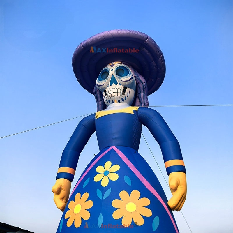 Inflatable Moving Cartoon Skeleton Corpse Tumbler for Halloween
