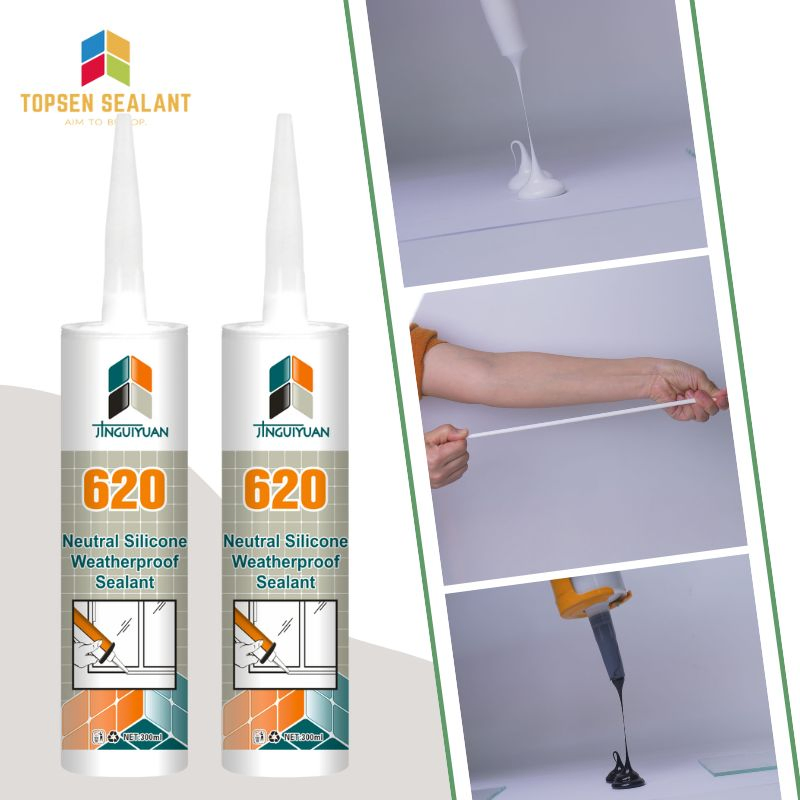 Topsen 620 Affordable Waterproof Neutral Silicone Sealant for Home Renovation