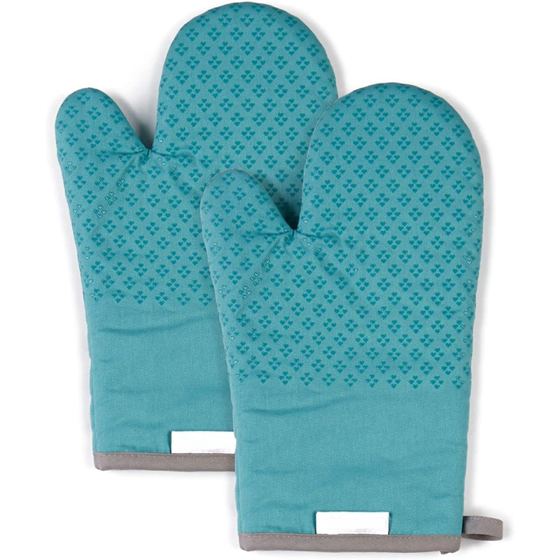 Asteroid Cotton Oven Mitts with Silicone Grip 2 Machine Washable Easy Care