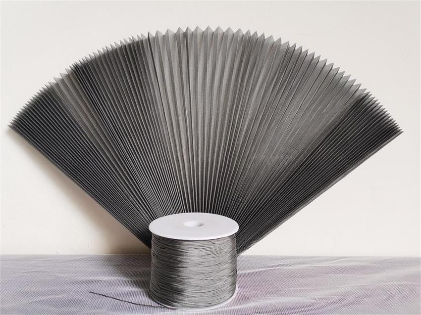 Polyester Pleated Mesh 3.20m Height 16mm Plisse Net Factory Mosquito Net Polyester Baby Plisse Net