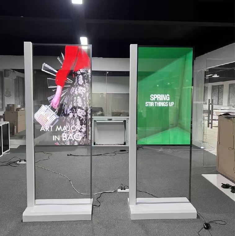 High-End 55inch OLED Screens Transparent Digital Signage
