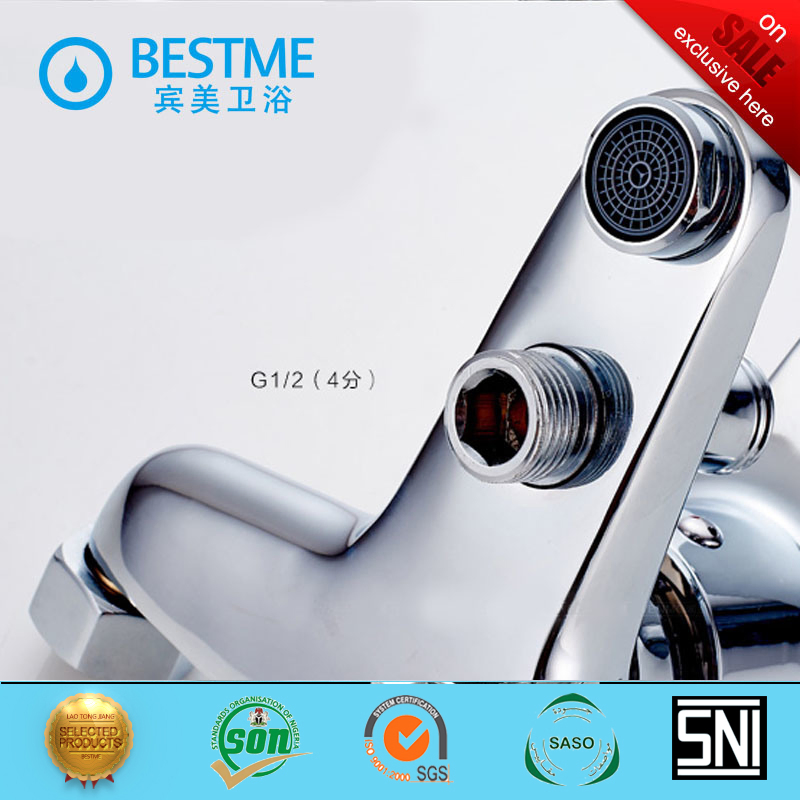 Смеситель для душа BESTME белый с хромом (BM-50023W)