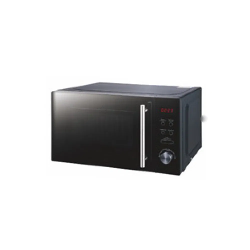 Digital Microwave Oven with Turntable Push-Button Door, Child Safety Lock, 800W, Stainless Steel Microcomputer Type