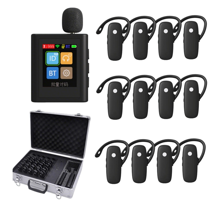 2.4G Wireless Tour Guide; Clip-on Transmitter; Receiver Headphones