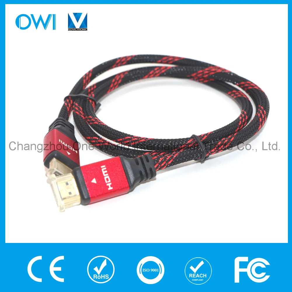 Two-Tone Metal Assembly HDMI 19pin Plug Cable Colorful