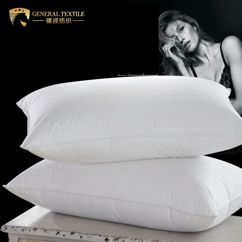 100% Cotton 30% White Duck Down Travel Hotel Pillow