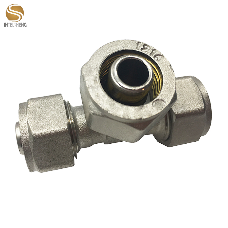 Brass Compressed Tee Air Fitting