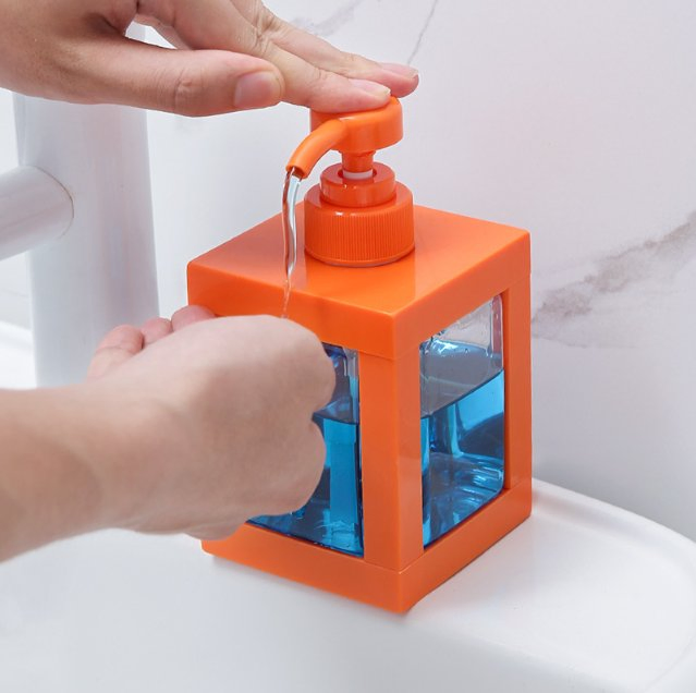 Large Capacity Lotion Dispenser Bottle, Home-Use Press-Type Square Bottle