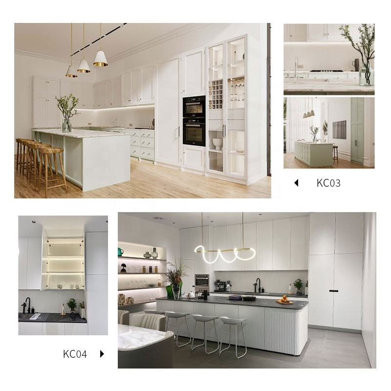 Modern Marble Style Sintered Stone White Color Kitchen Cabinet Countertop