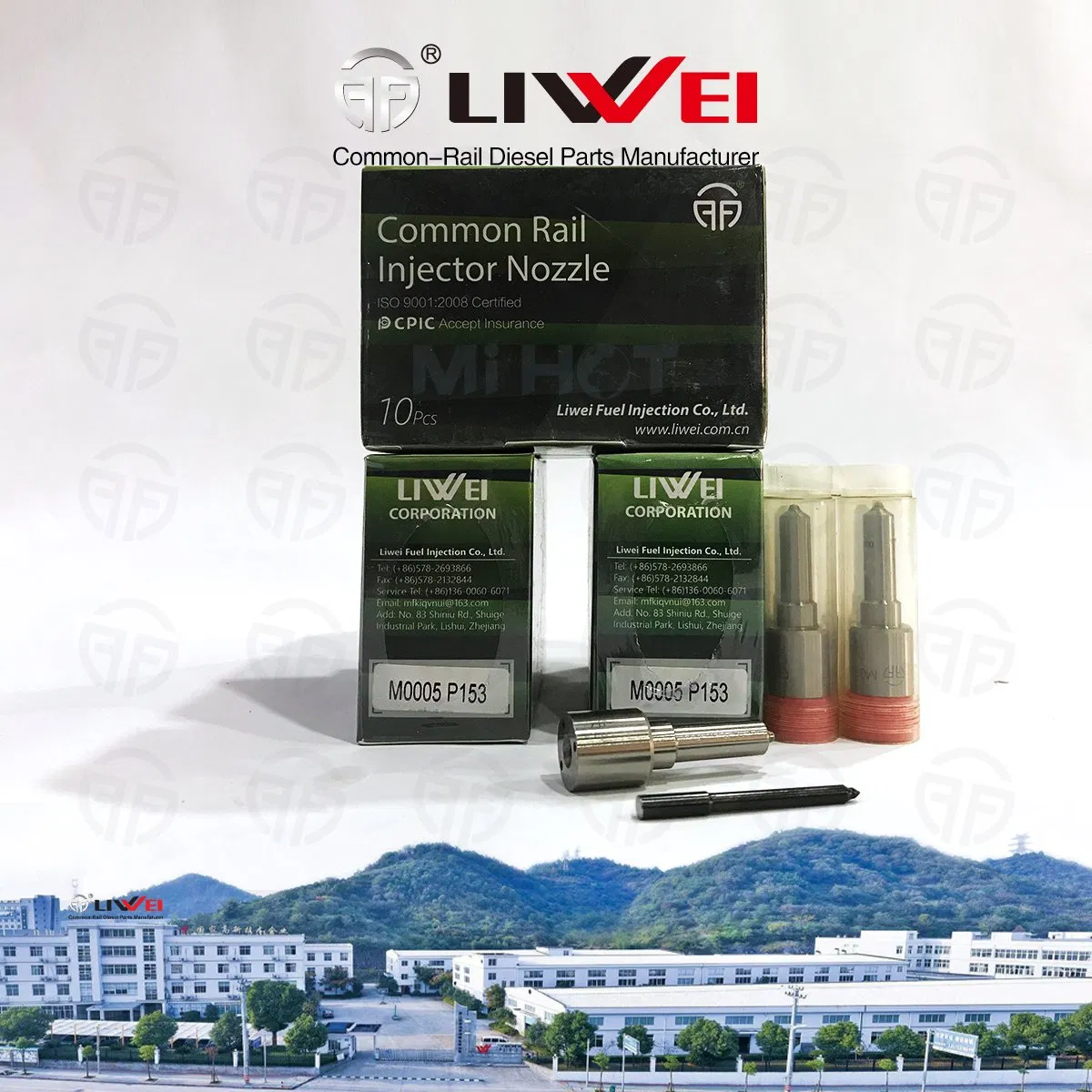 Liwei Bosch Common Rail Diesel Nozzle M0502 P147 for Siemens VDO Fuel Injector