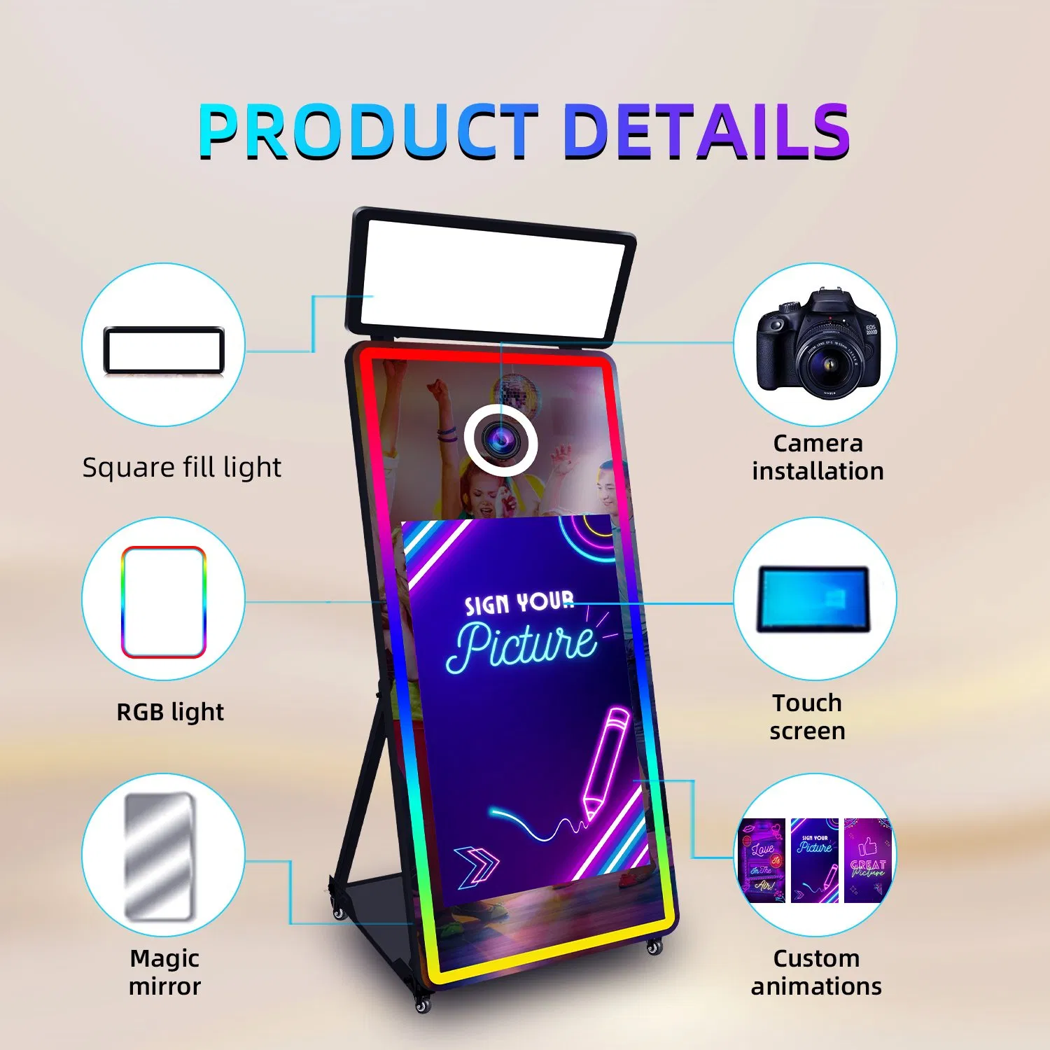 Фотобокс Magic Mirror для свадьбы и вечеринок