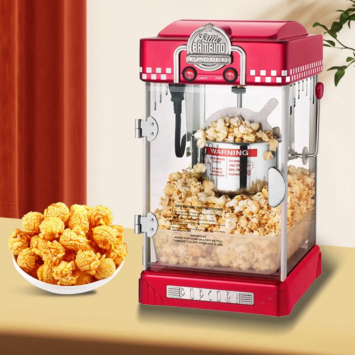 Factory Direct Sales High Output High End Red Popcorn Machine