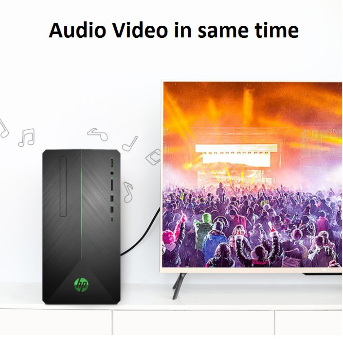 High-Definition Dp to HDMI Cable Converter for 1080P Displays