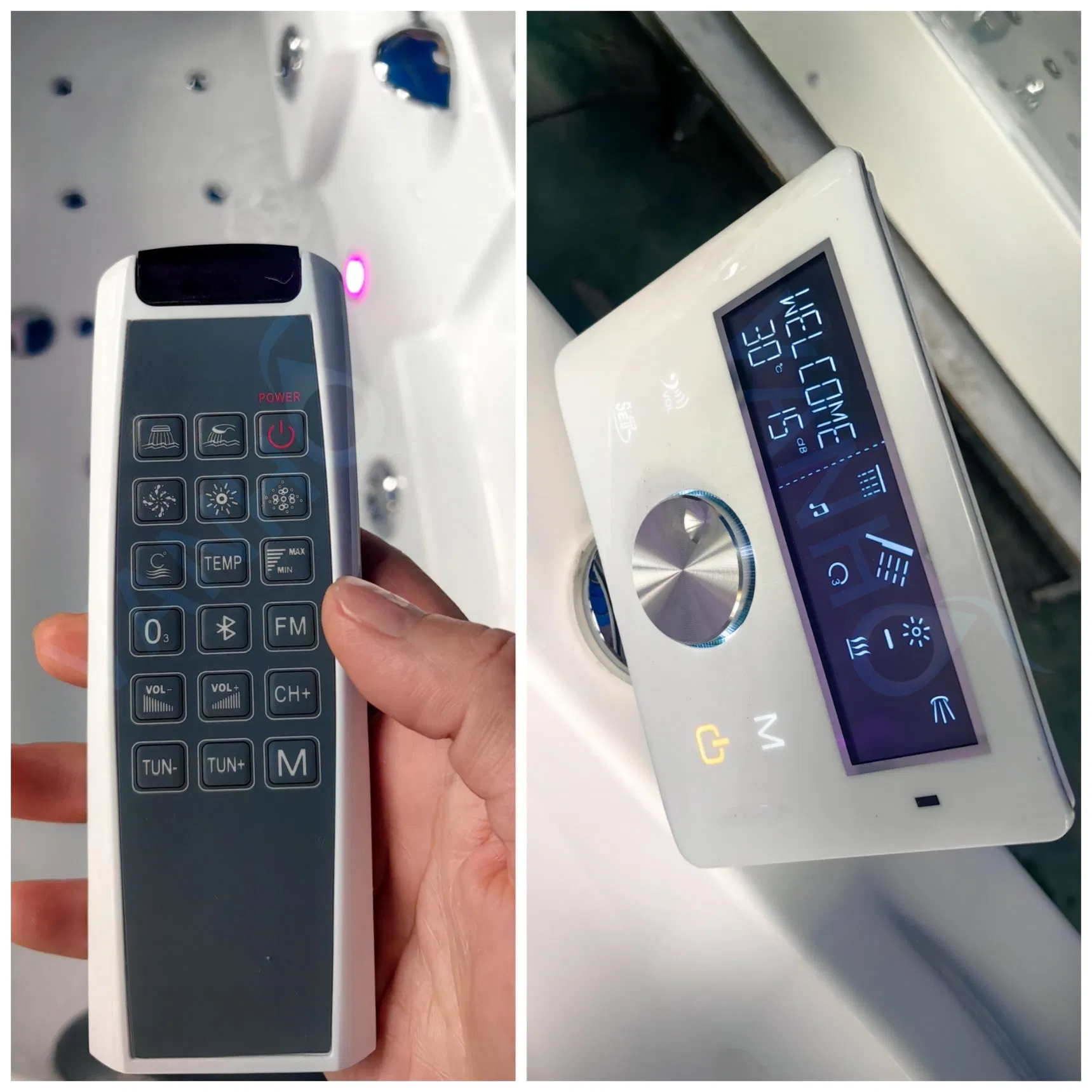 Акриловая массажная ванна Vanho с гидромассажем и подсветкой