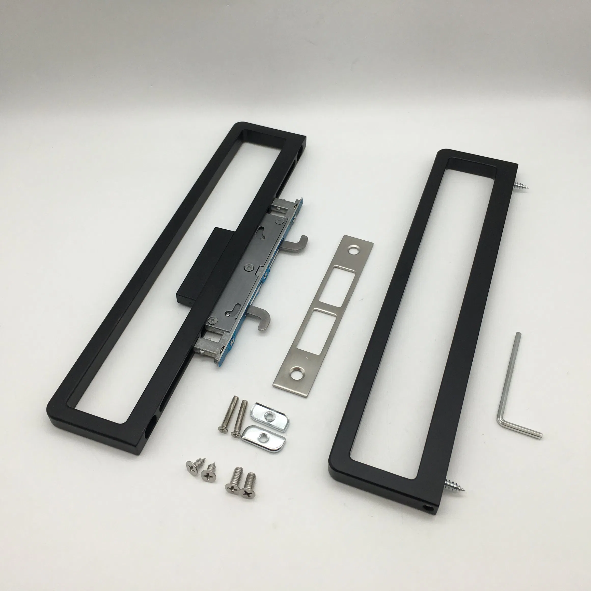 Narrow Aluminum Profile Linkage Sliding Aluminum Door Handle with Lock
