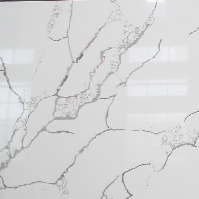 Calacatta and Marble-Like Veined Quartz Slab