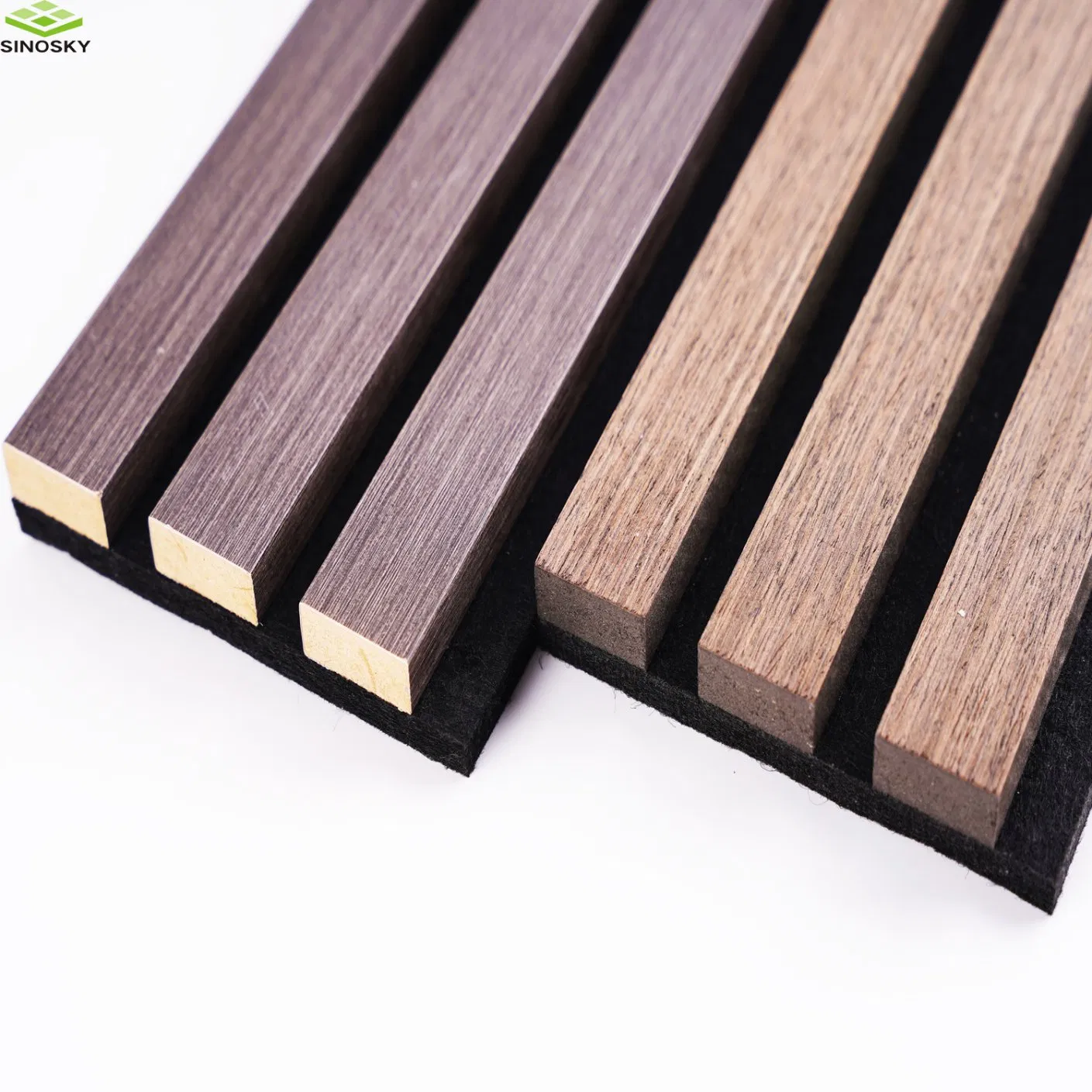 Wall Covering Veneer Wood Slat Pet MDF Acoustic Polyester Fiber Interior Soundproofing Ceiling Panel 600X2400mm