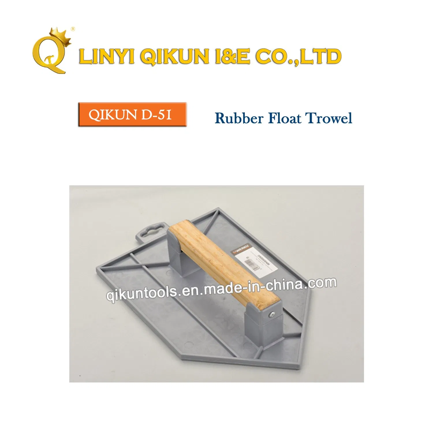 D-49 Construction Decoration Paint Hardware Hand Tools Plastic Handle Board Rubber EVA Bottom Rubber Float Trowel