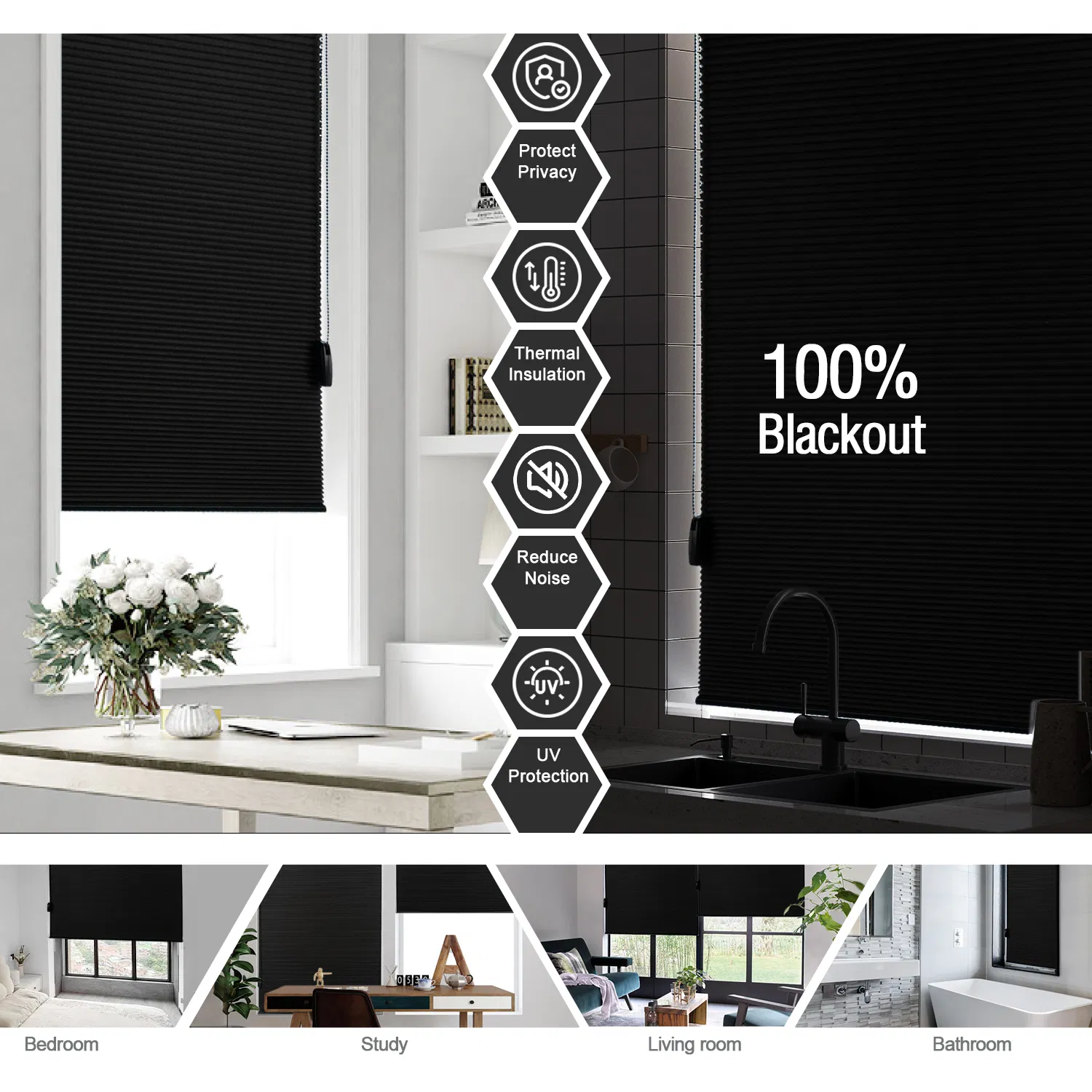 Factory Price Cordless Cellular Shades for Modern Sun Shade Solutions