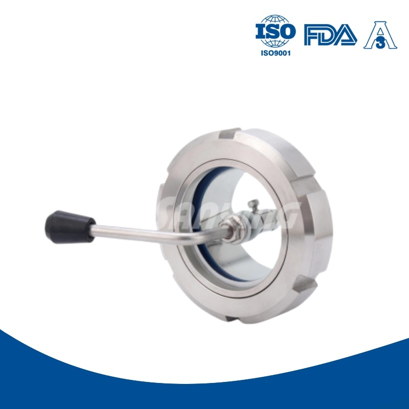 High Quality 1/2''-4'' Stainless Steel Sanitary Light Heat-Resistant Sight Glass with Wiper
