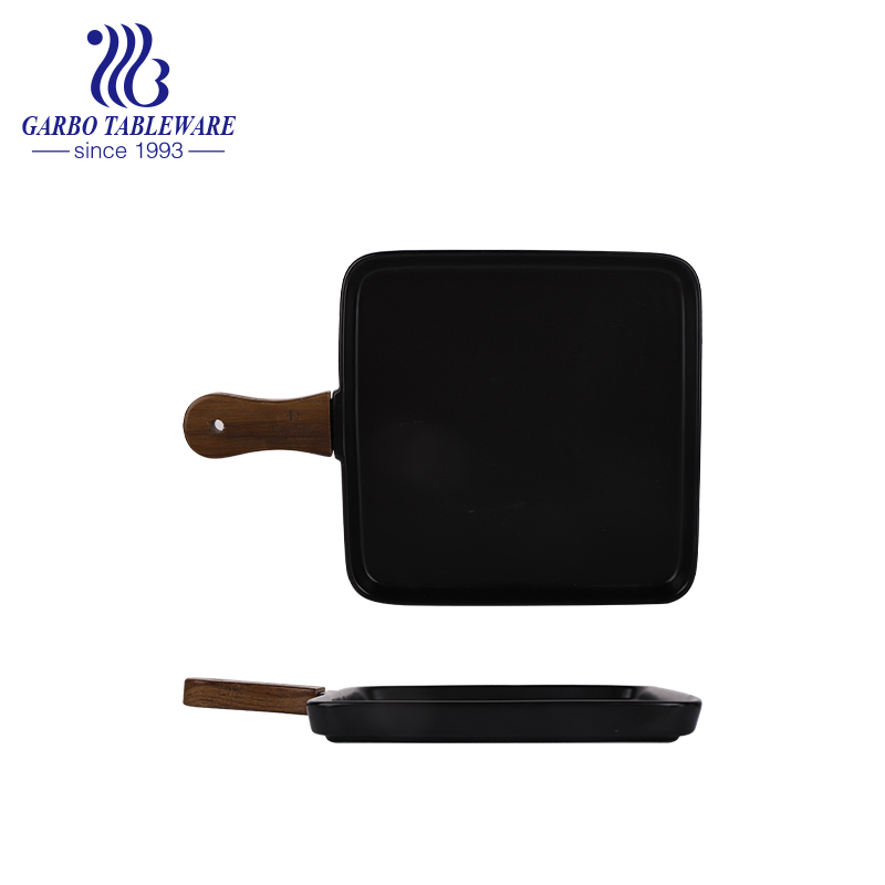 Heat-Resistant Porcelain Flat Bread Toast Baker Microwave Oven Safe 10" Ceramic Baking Pan