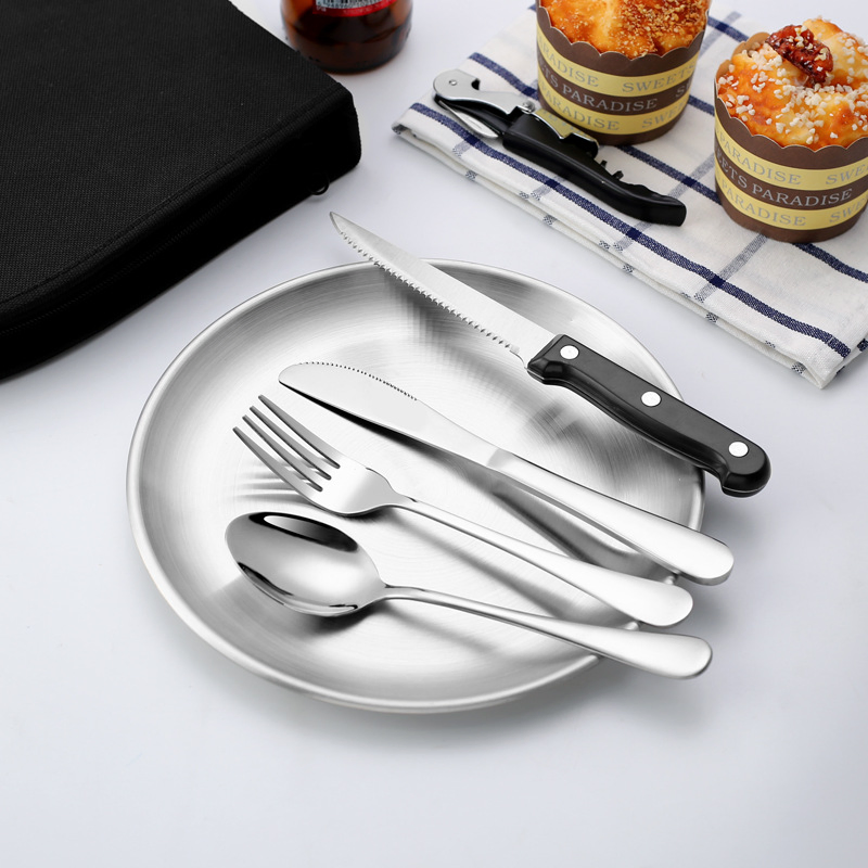 Camping Utensil Set Stainless Steel Portable Cutlery Dinnerware Bl16050
