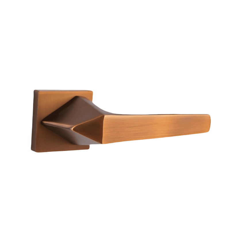 Factory Supply Custom Luxury Bedroom Hotel Lever Lock Internal Gold Door Handle Set for Wooden Doors