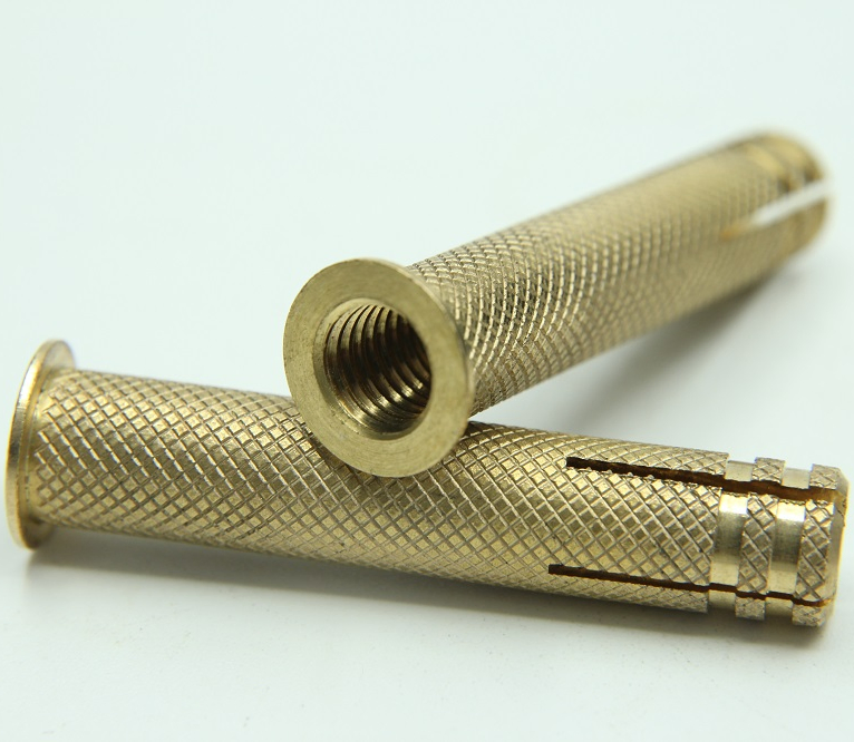 Brass Expansion Pipe Fitting Knurling Slotting Flange Fitting