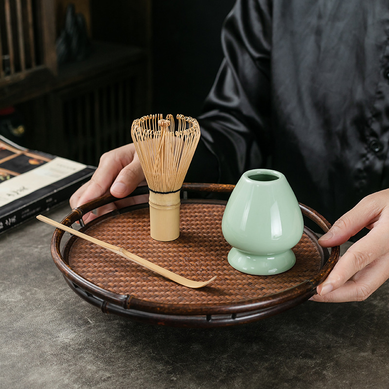 Japanese Matcha Tea Set Suit Benli Tea Brush Song Dynasty Tools Three-Piece Set Tea Whisk