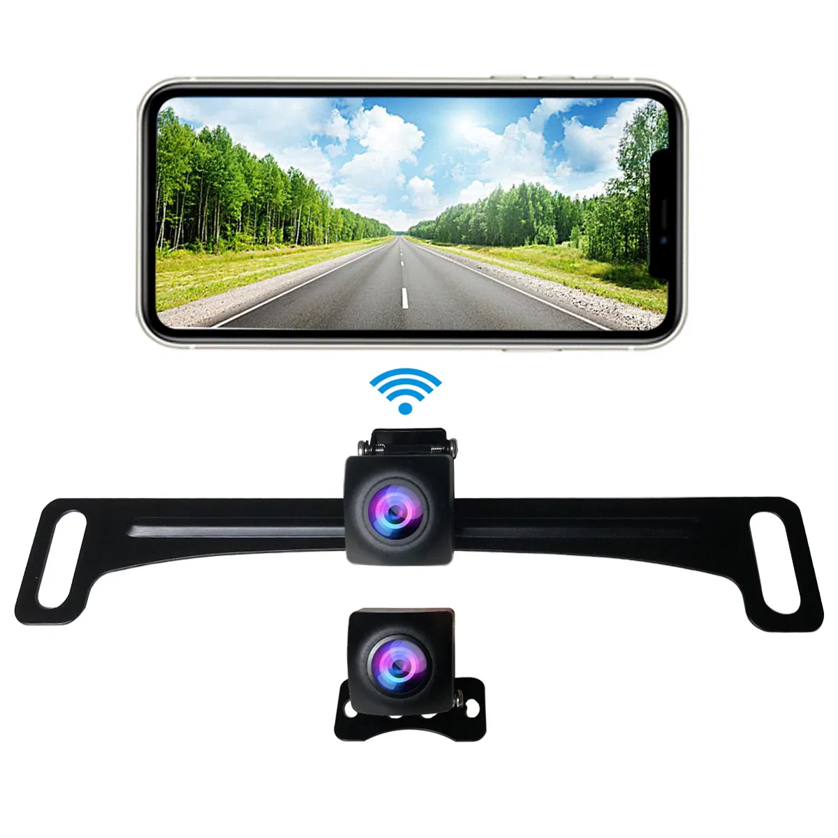 High-Quality Wide-Angle Night Vision Reversing License Plate Camera