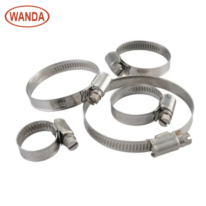 Factory Wholesale Various Sizes Heavy Duty German Type 201 All Stainless Steel Material Hose Clamp