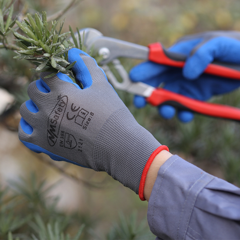 Nmsafety 13G Polyester Liner Latex Coating Work Glove