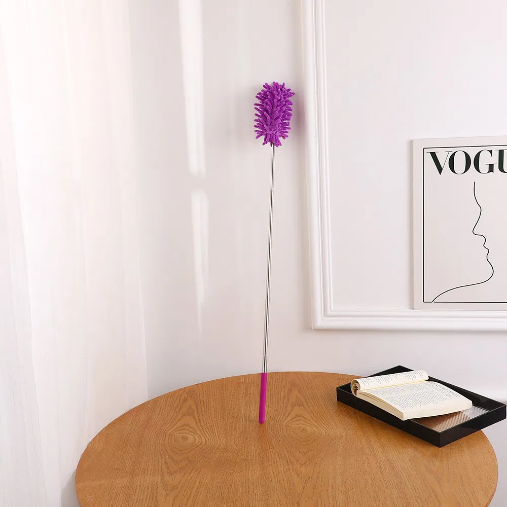 Household Cleaning Retractable Rod Head Changeable Magic Telescopic Washable Microfiber Duster
