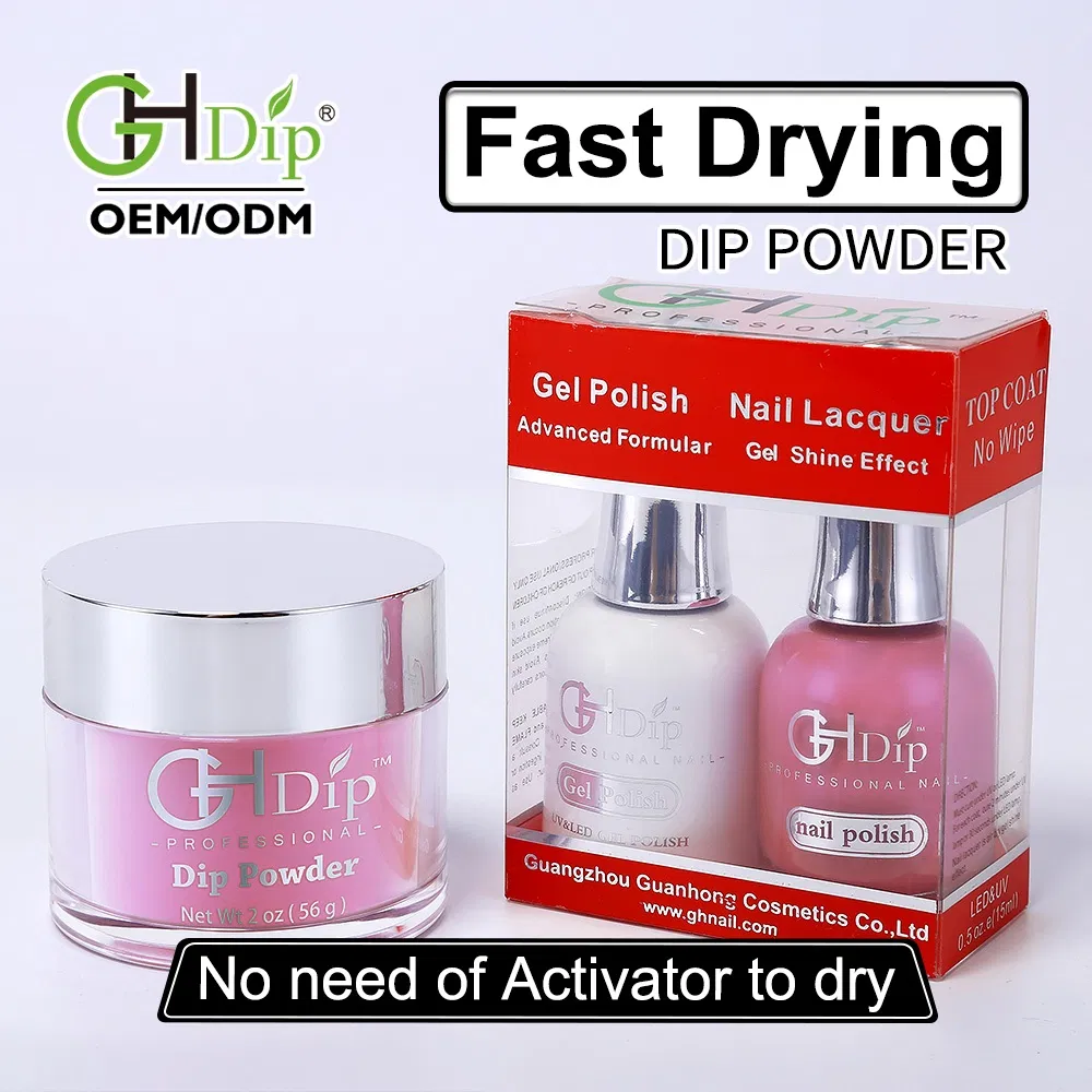 Custom Private Label 2000 Colors of Fast Drying DIP Powder 3 in 1 Match Gel and Lacquer