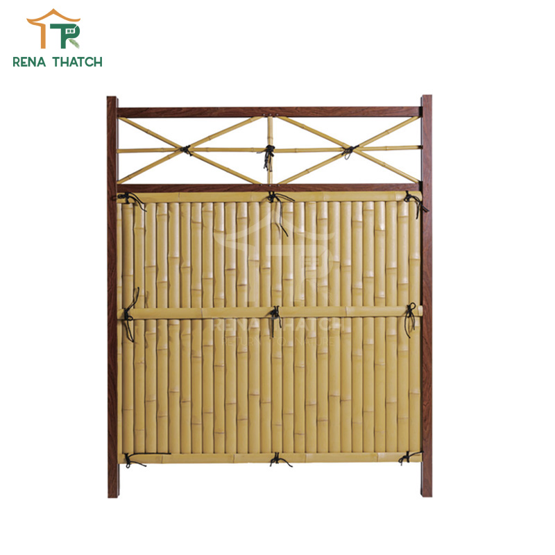 Plastic Artificial Bamboo Fence Trellis Veneer Panels Synthetic Bamboo Panel Plastic Bamboo Stick for Fence