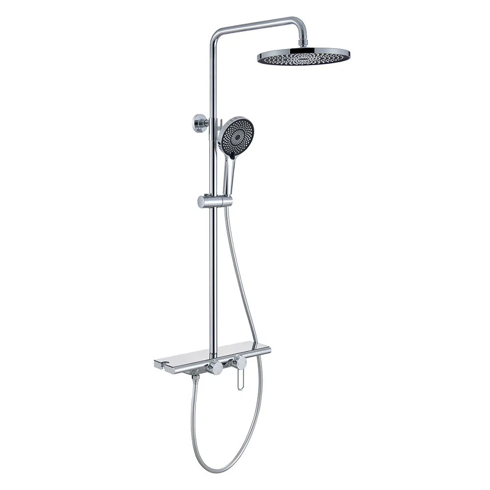 Exposed Shower Set Brass Chrome Shower Mixer Tap