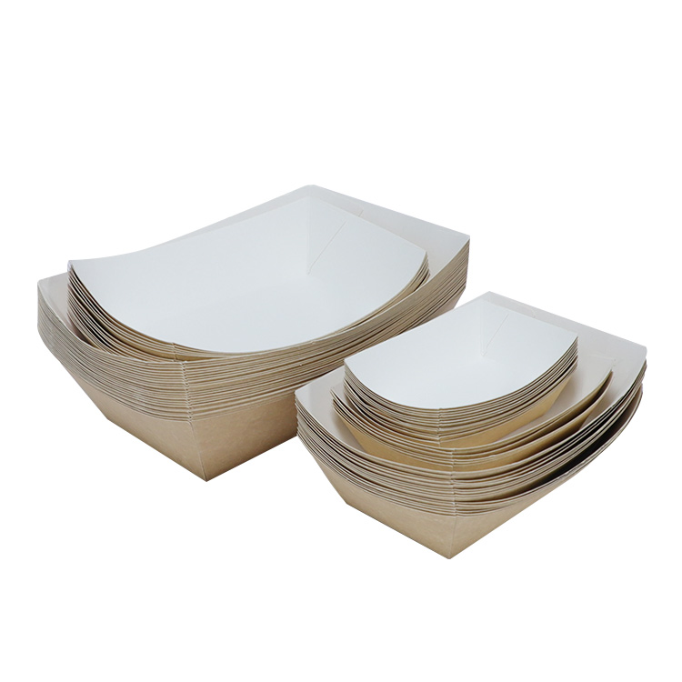 Disposable Paper Food Tray Boat Tray with Different Sizes