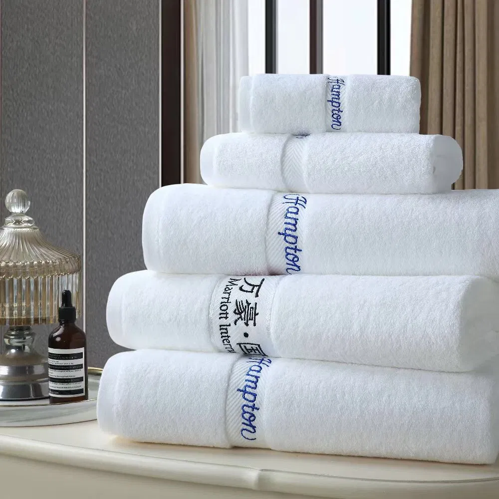 Wholesale Factory Price High-Quality Cotton White 5 Star Hotel Towels Bath Towel Hand Towel