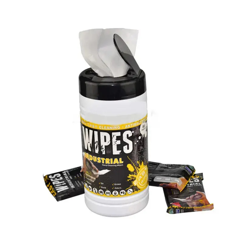 Safe and Efficient Grease Hand Cleaning Industrial Wipes Industrial Hand Adult Wet Towel Heavy Duty Cleaning Wipes Big Wipes Textured Scrub Industry Wet Wipes