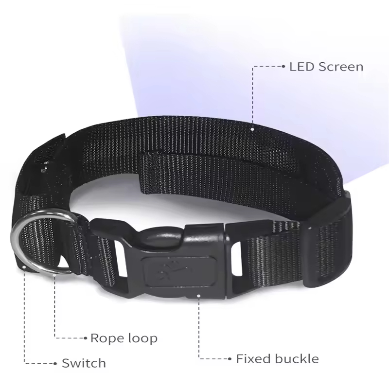 New Scrolling Message Small Medium Large Dogs Smart APP LED Band